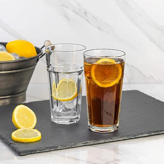 Lav Aras Long Drinking Glass Set, 6 Pcs, 16 Oz (473 cc)