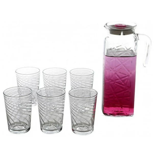 Water Drinking Glass Set of 6, Kitchen Glassware Set, 7 oz