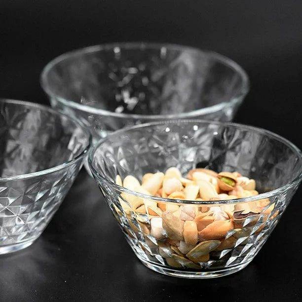 Lav Glass Small Round Bowls for Kitchen, 11.25 oz (330 cc)