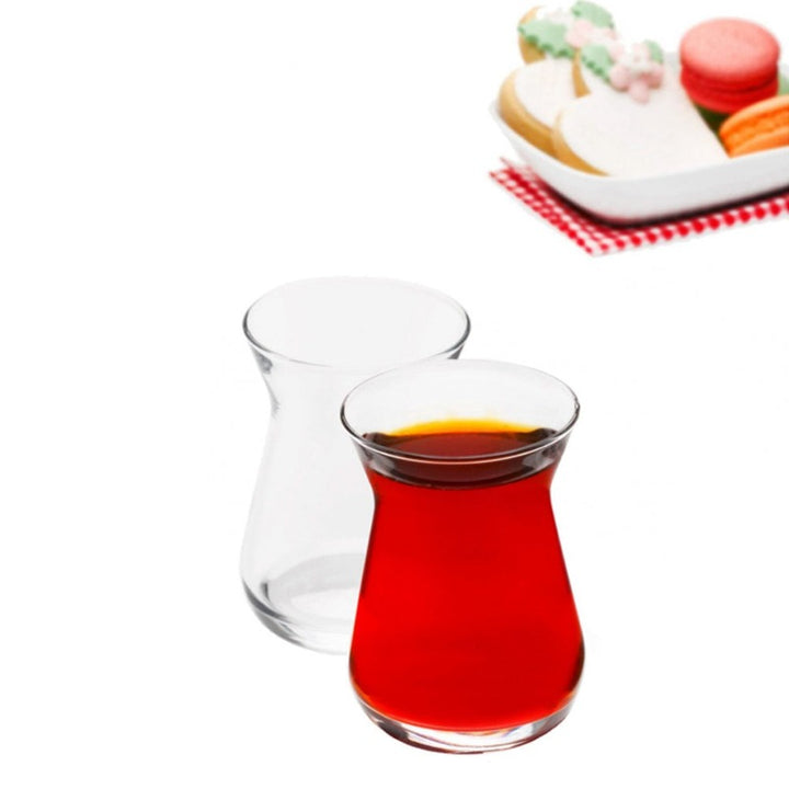 Irem Clear Turkish Tea Glass Set, 6 Pcs, 4.5 Oz (132 cc)