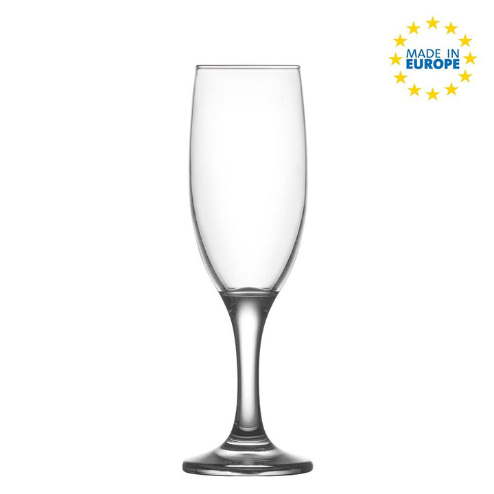 Lav Glass Champagne Flutes Set of 6, 6.5 oz (190 cc)