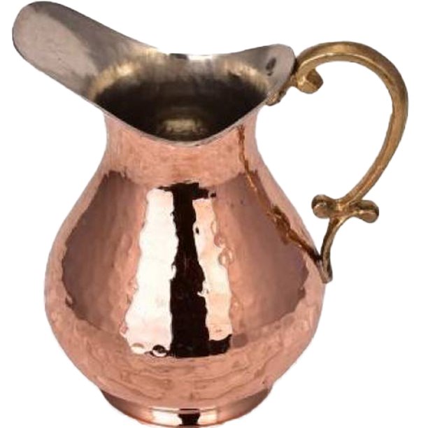 Handmade Pure Copper Jug for Drinking Water, 1 qt