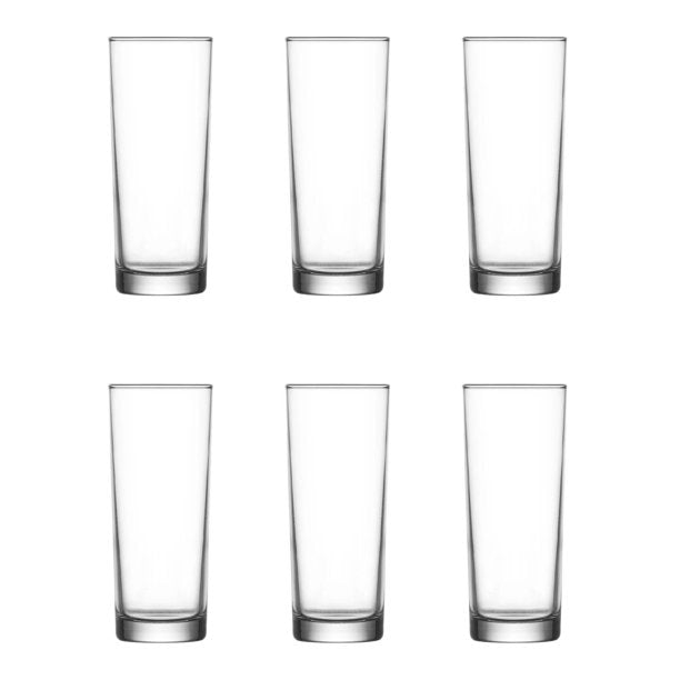 Lav Suma Long Drink Glass Set, 6 Pcs, 6.5 Oz (190 cc)