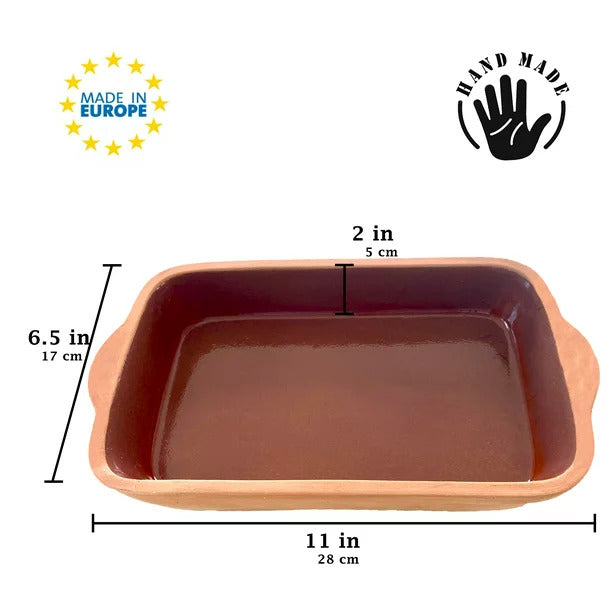 Rectangle Clay Oven Cooking Pot, Earthenware Cookware Tray