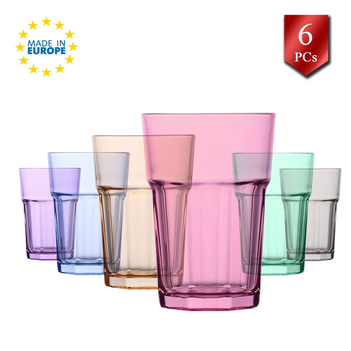 Lav Beverage Glasses Set of 6, Drinking Glasses, 12.25 oz