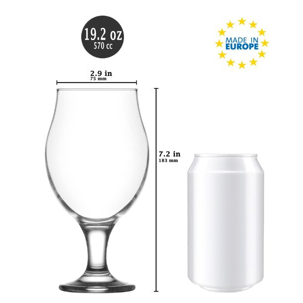 Lav Highball Drinking Glasses for Cocktails, 6 Pcs, 19.25 oz