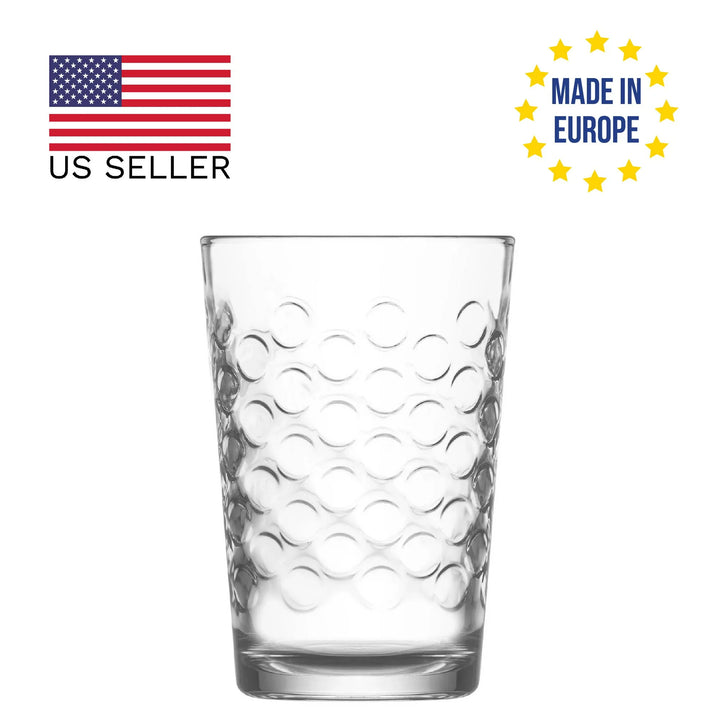 Sedef Water Glass Set of 6, Drinking Glasses, 6 Pcs, 7 Oz