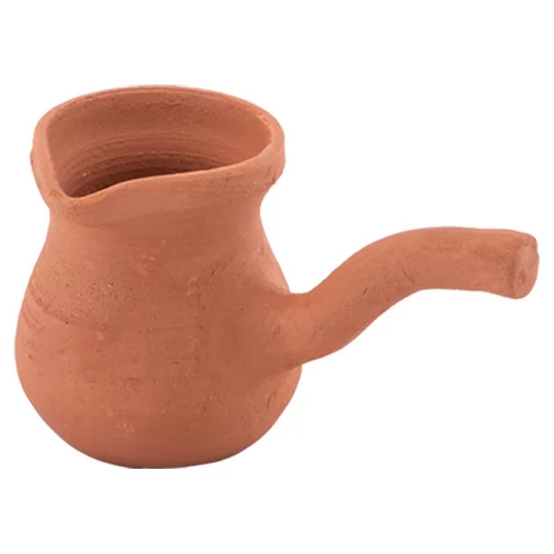 Handmade Clay Turkish Coffee Pot, Terracotta Coffee Maker