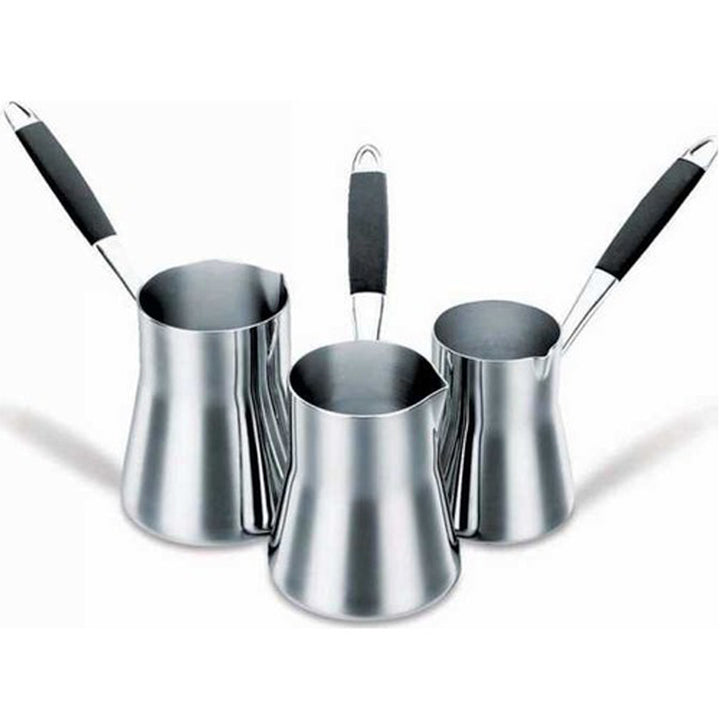 Korkmaz Flora 3-Pcs Stainless Steel Turkish Coffee Pot Set