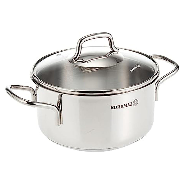 Korkmaz Perla Stainless Steel Cookware Set with Lid