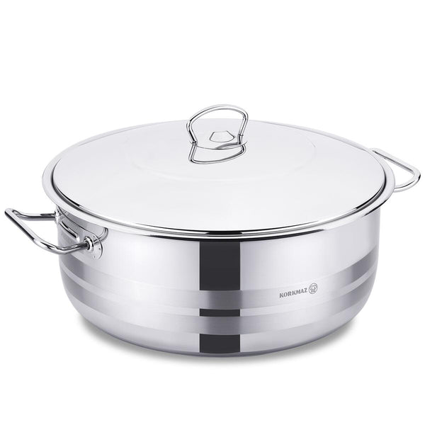 Korkmaz Mega Low Casserole, 3-Size Options