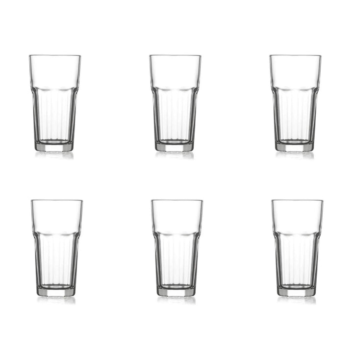 Lav Aras Long Drinking Glass Set, 6 Pcs, 12.25 Oz (360 cc)