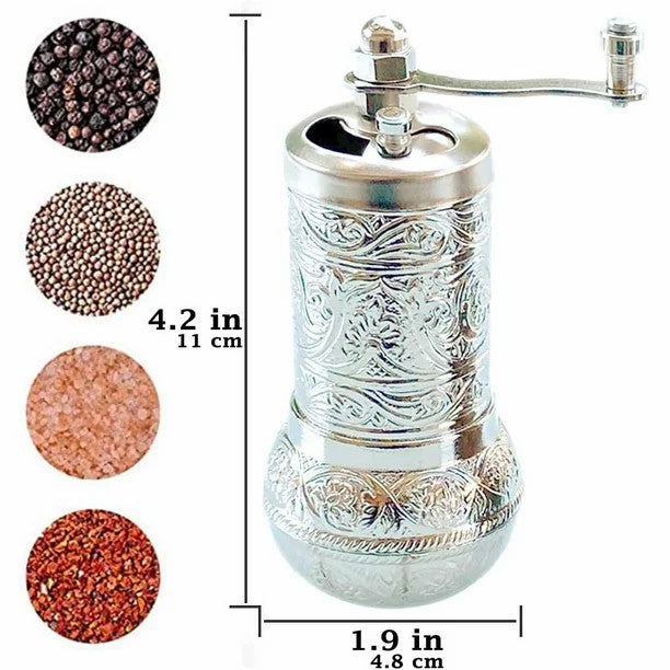 Salt, Black Pepper Grinder, Refillable Spice Grinder 4.2 in