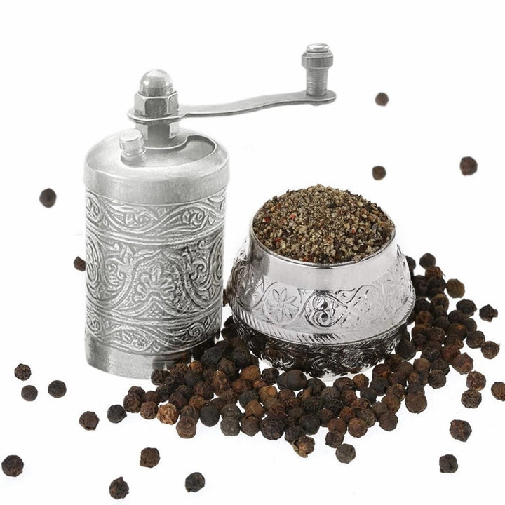 Salt, Black Pepper Grinder, Refillable Spice Grinder 4.2 in