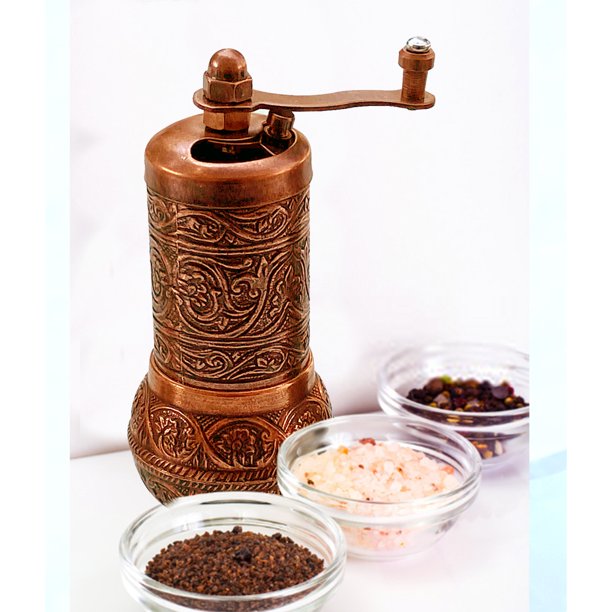 Salt, Black Pepper Grinder, Refillable Spice Grinder 4.2 in