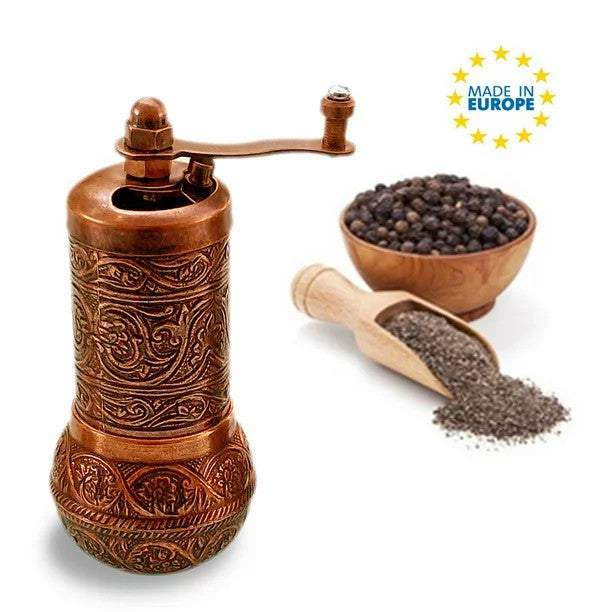 Salt, Black Pepper Grinder, Refillable Spice Grinder 4.2 in