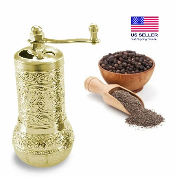 Salt, Black Pepper Grinder, Refillable Spice Grinder 4.2 in