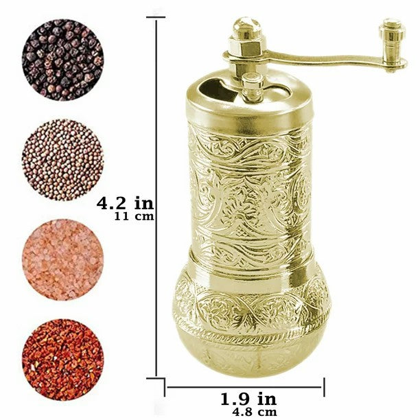 Salt, Black Pepper Grinder, Refillable Spice Grinder 4.2 in