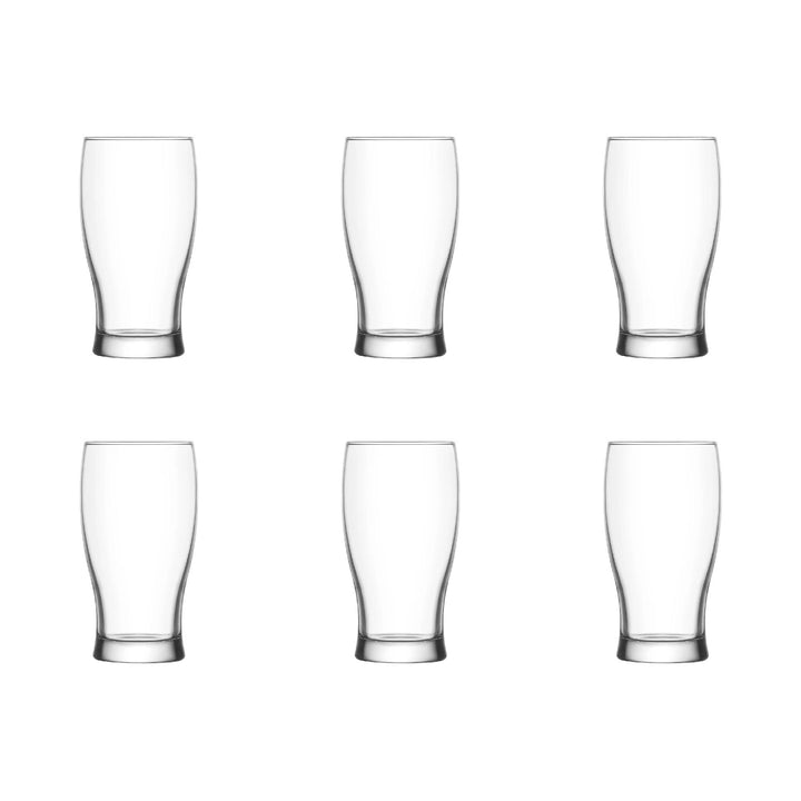 Lav Belek Beer Glass Set, 6 Pcs, 19.5 Oz (330 cc)