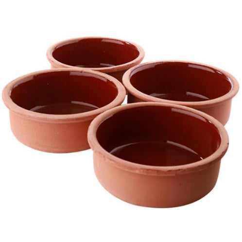 Cooking Clay Bowl Double Size, Cookware Clay Pan, 4 Pcs