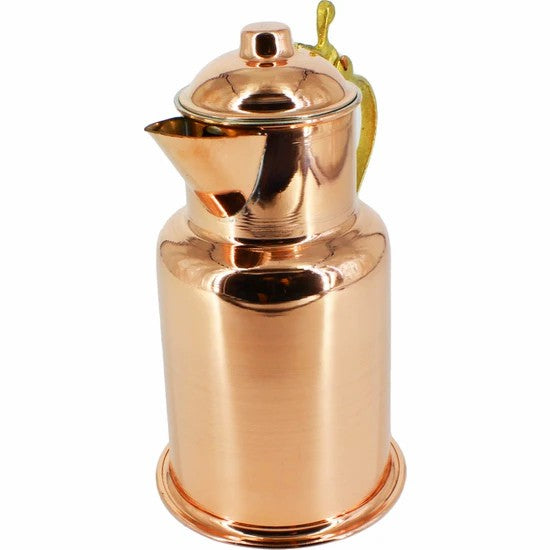 Handmade Copper Milk Pot with Lid, Stove Top Kettle, 17 oz