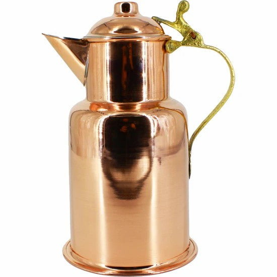 Handmade Copper Milk Pot with Lid, Stove Top Kettle, 17 oz