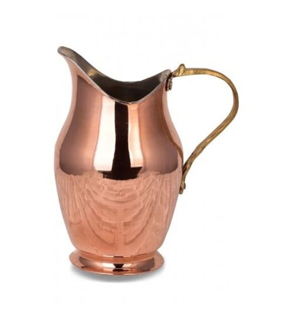 Copper Water Pitcher, Jug Vessel for Drinking Water, 47.5 oz