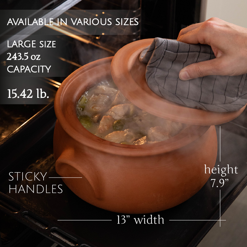 Hakan Suphan Handmade Unglazed Clay Cooking Pot with Lid – HAKAN