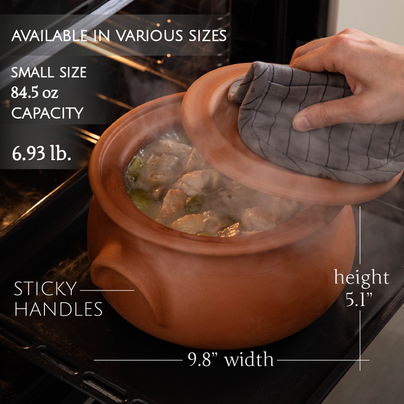 Hakan Suphan Handmade Unglazed Clay Cooking Pot with Lid – HAKAN