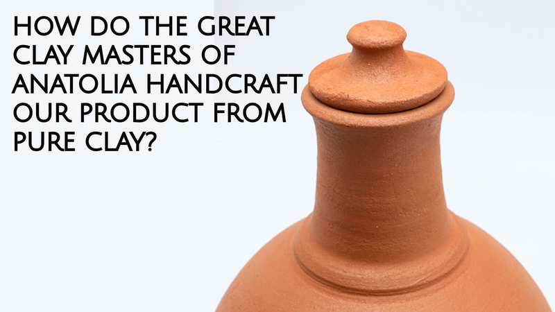 Hakan Natural Unglazed Clay Pitcher with Lid – HAKAN