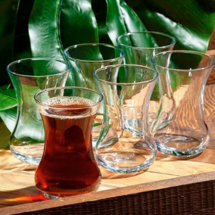 Lav Demet Turkish Glass Set, 6 Pcs, 4.5 Oz (135cc)