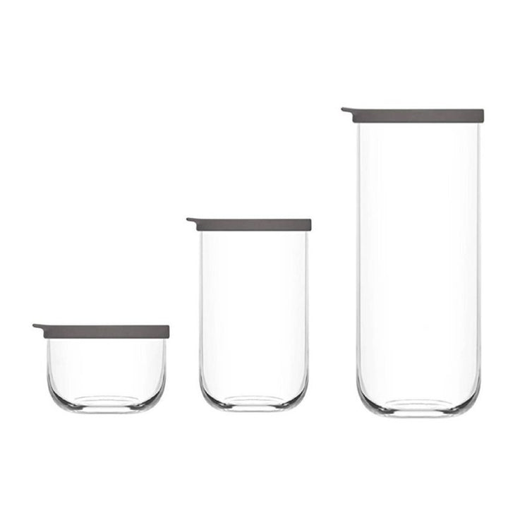 Lav Duo Jar Set of 3 with Lid, 3 Pack Jars with Various Sizes