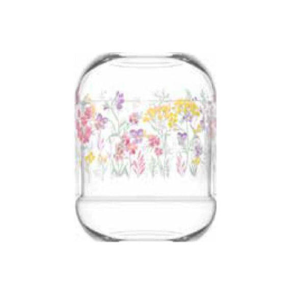 Duo Glass Food Container with Decorated Dome Lid, 12.75 Oz