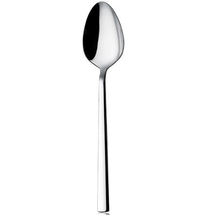 Hira Stainless Steel Teaspoon and Dessert Spoon Set, Silver