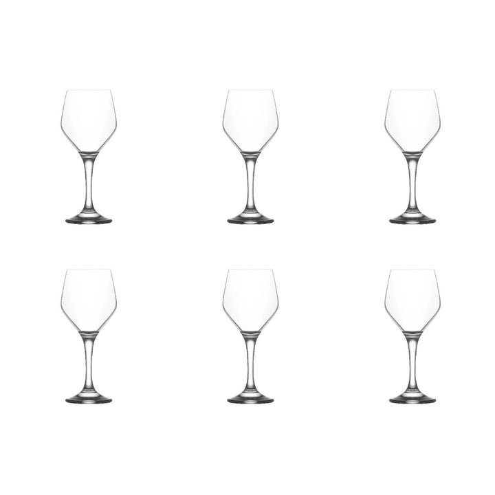 Lav Ella Wine Glass Set, 6 Pcs, 8.75 Oz (260 cc)