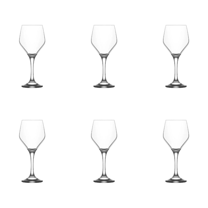 Lav Ella Stemmed Wine Glass Set, 6 Pcs, 11.25 Oz (330 cc)