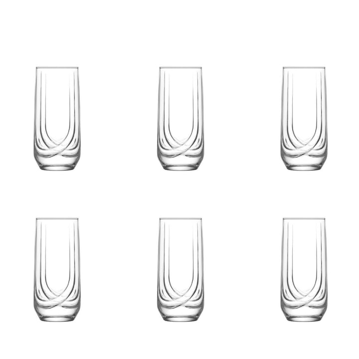 Lav Elit Highball Glass Set, 6 Pcs, 11.5 Oz (330 cc)