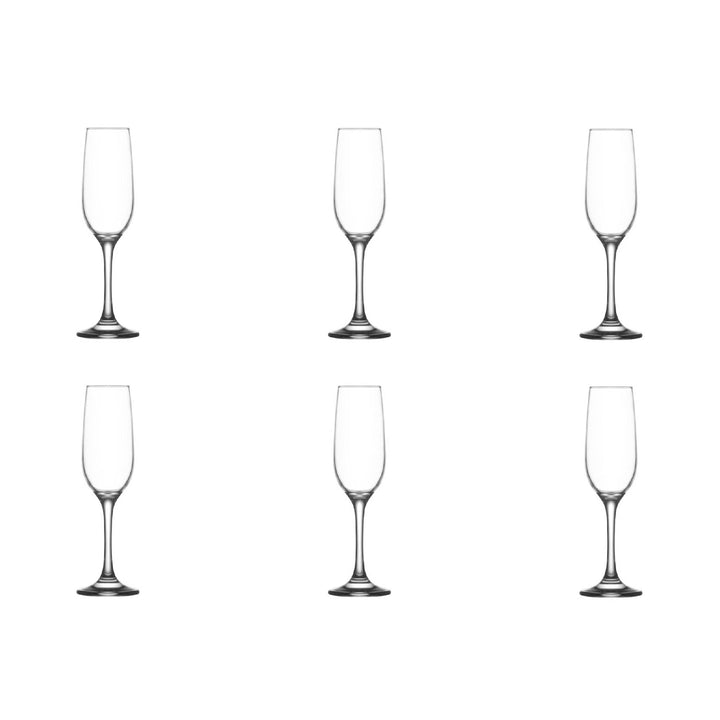 Lav Fame Champagne Flutes, 6 Pcs, 7.25 Oz (215 cc)