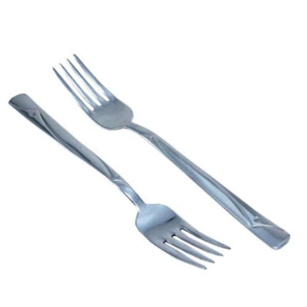 Designed Stainless Dinner Fork and Dessert Fork Set,  6 Pcs