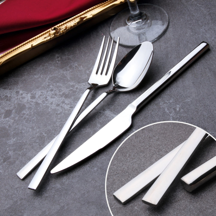 Stainless Steel Dessert Fork Set, Silver, 6 Pcs, 6.6 in