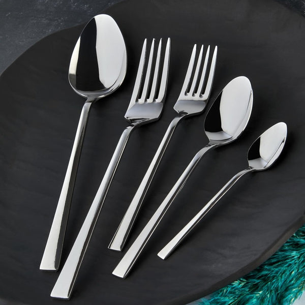 Stainless Steel Teaspoon and Dessert Spoon Set, 6 Pcs