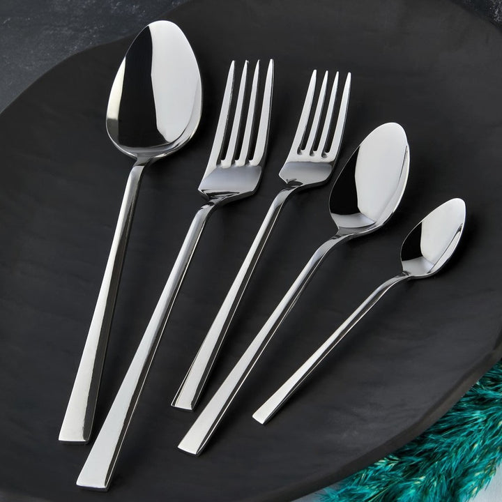 Stainless Steel Dessert Fork Set, Silver, 6 Pcs, 6.6 in