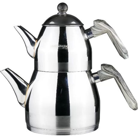 Elmas Stainless Steel Turkish Teapot Set for Stovetop