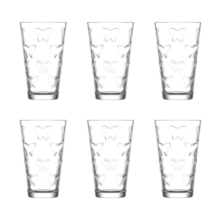 Lav Textured Highball Glass Set, 6 Pcs, 11 Oz (325 cc)