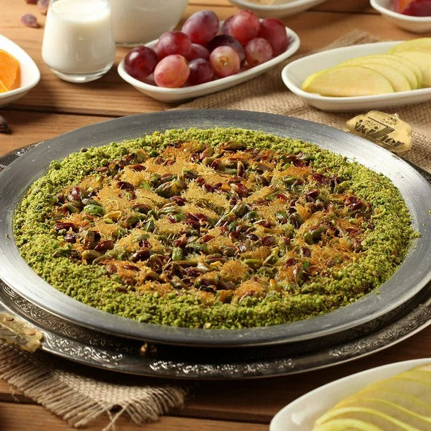 Kunafa Serving Plate, Silver Aluminum Kunefe Plates