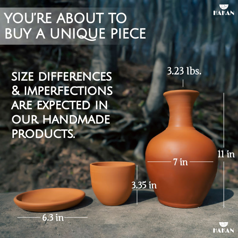 Terracotta Mud Jugs with Mug and Platter, 76.2 oz – HAKAN