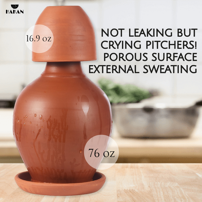 Terracotta Mud Jugs with Mug and Platter, 76.2 oz – HAKAN