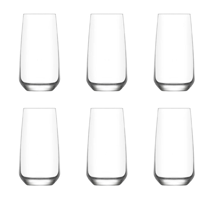 Lav Lal Highball Drinking Glasses, 6 Pcs, 16. 25 Oz (480 cc)