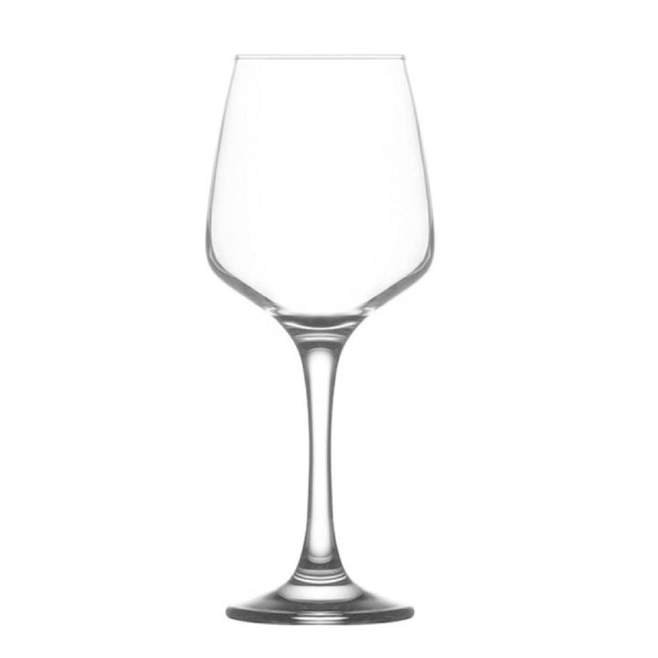 Lav Lal Angled Wine Glasses with Stem, 6 Pcs, 10 Oz (295 cc)