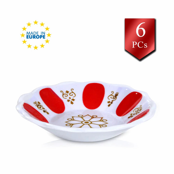 Melamine Turkish Tea Glass Saucers, 6 Pcs, 3.9 in